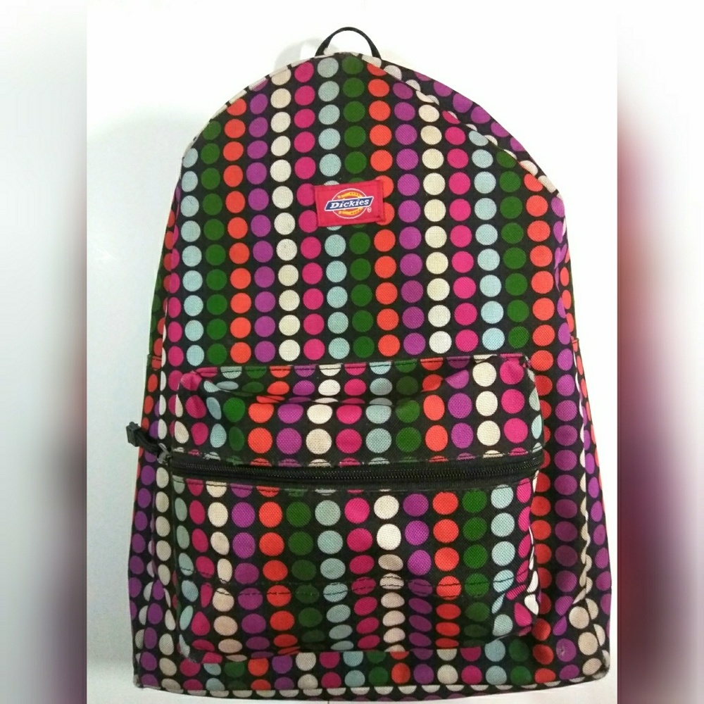 VTG Dickies MultiColor Polka Dot Pattern Backpack